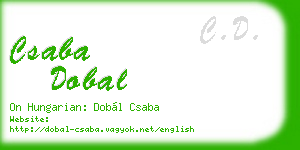 csaba dobal business card